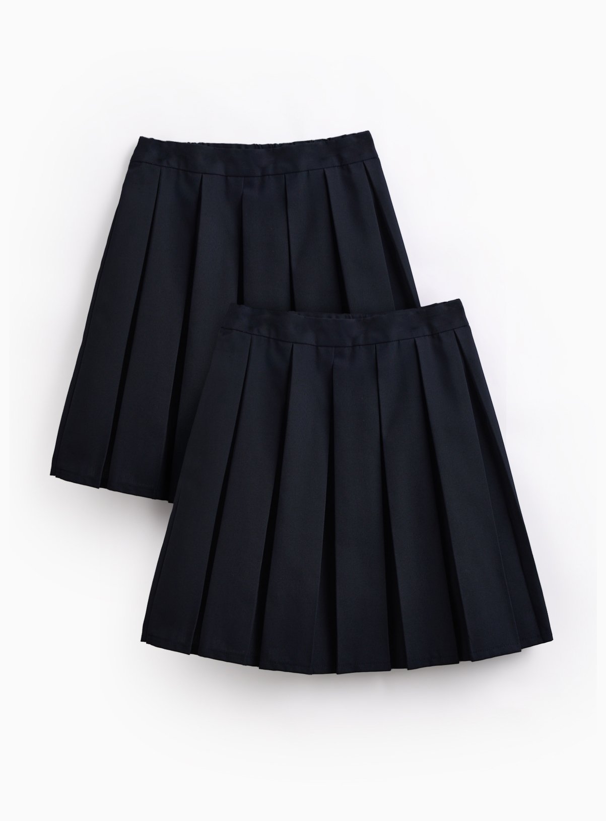 2 Pack Navy Permanent Pleat Skirts 13 years