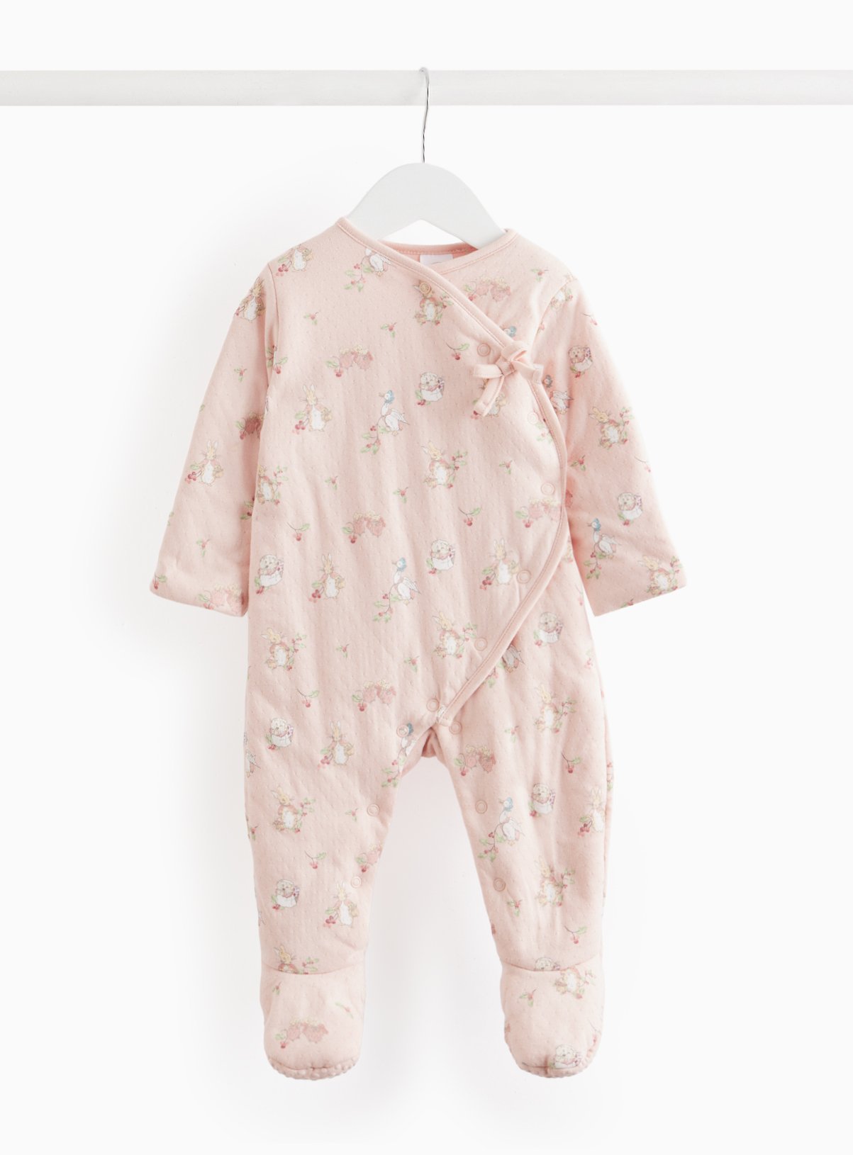 Peter Rabbit Pink 2.5 Tog Wrap Front Sleepsuit  