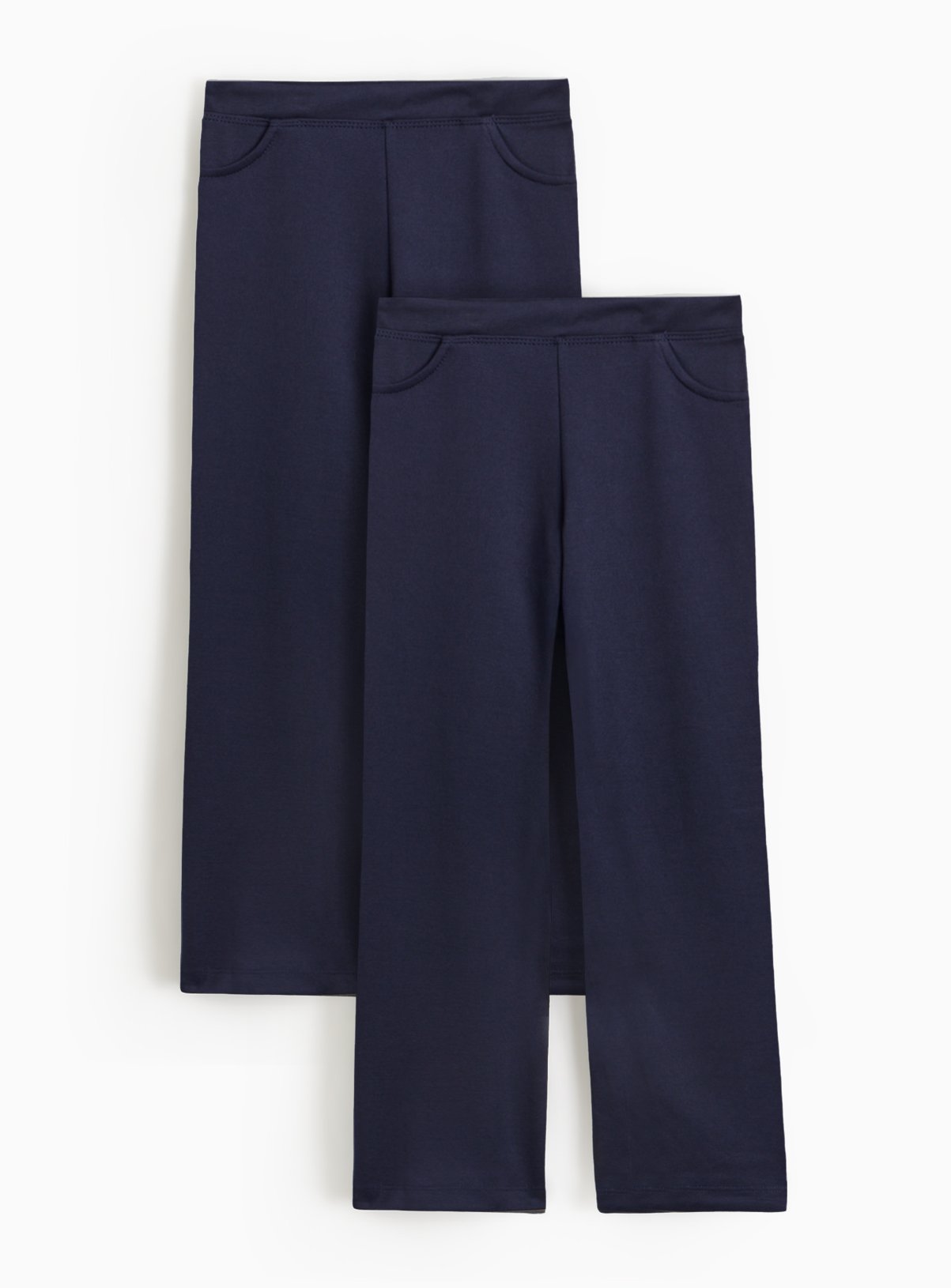 2 Pack Navy Jersey Trousers 14 years