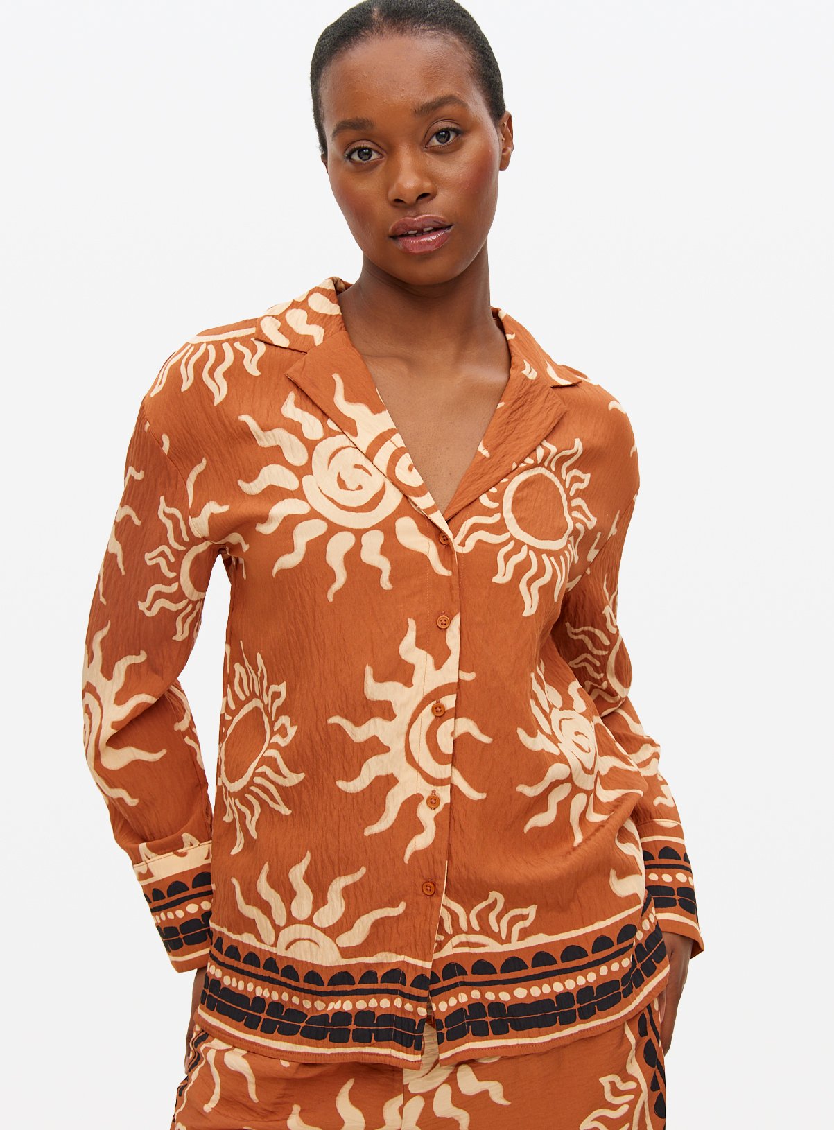 Sun Printed Relaxed Co-ord Shirt 