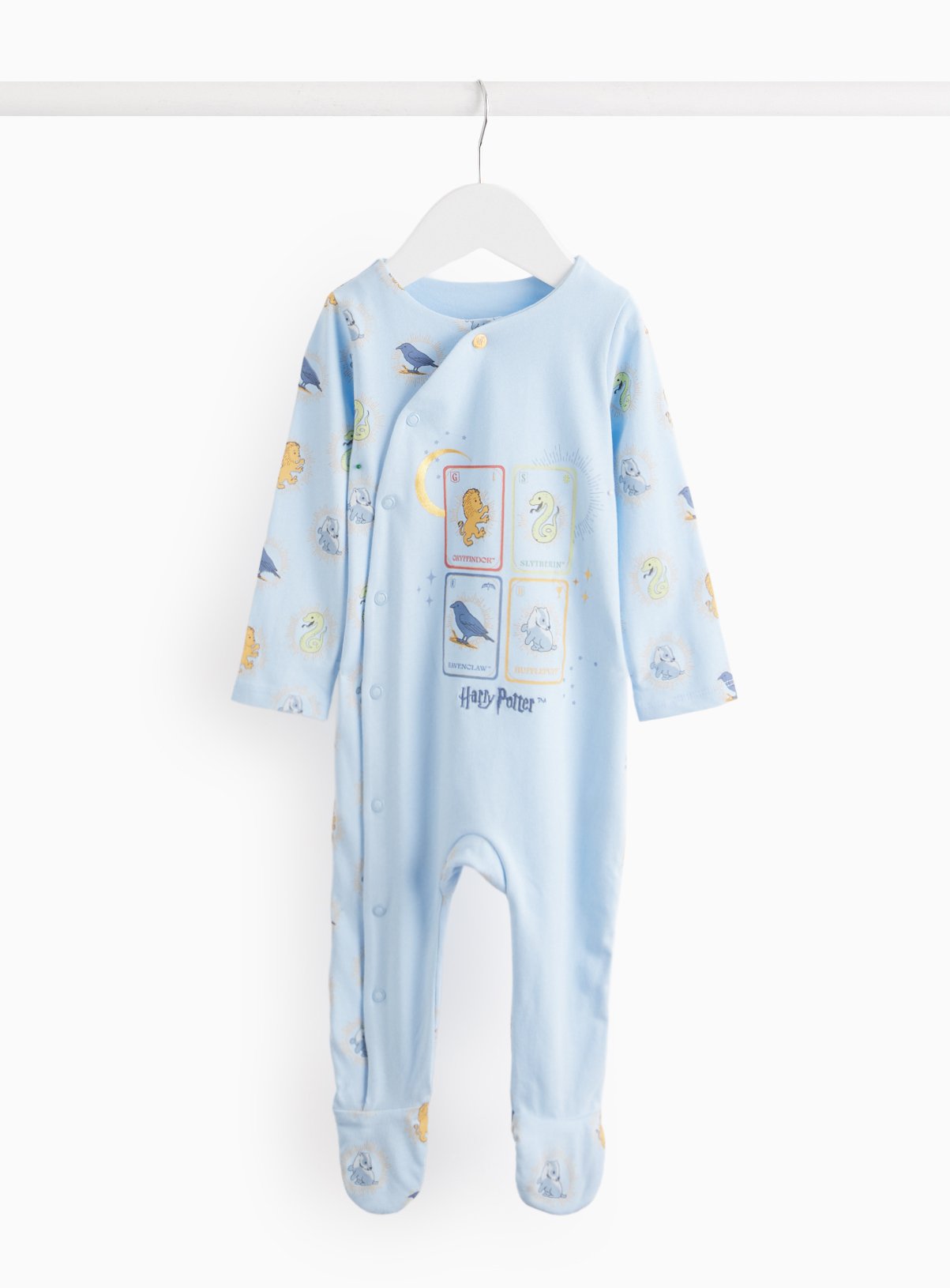 Blue Harry Potter Printed Sleepsuit  12-18 months