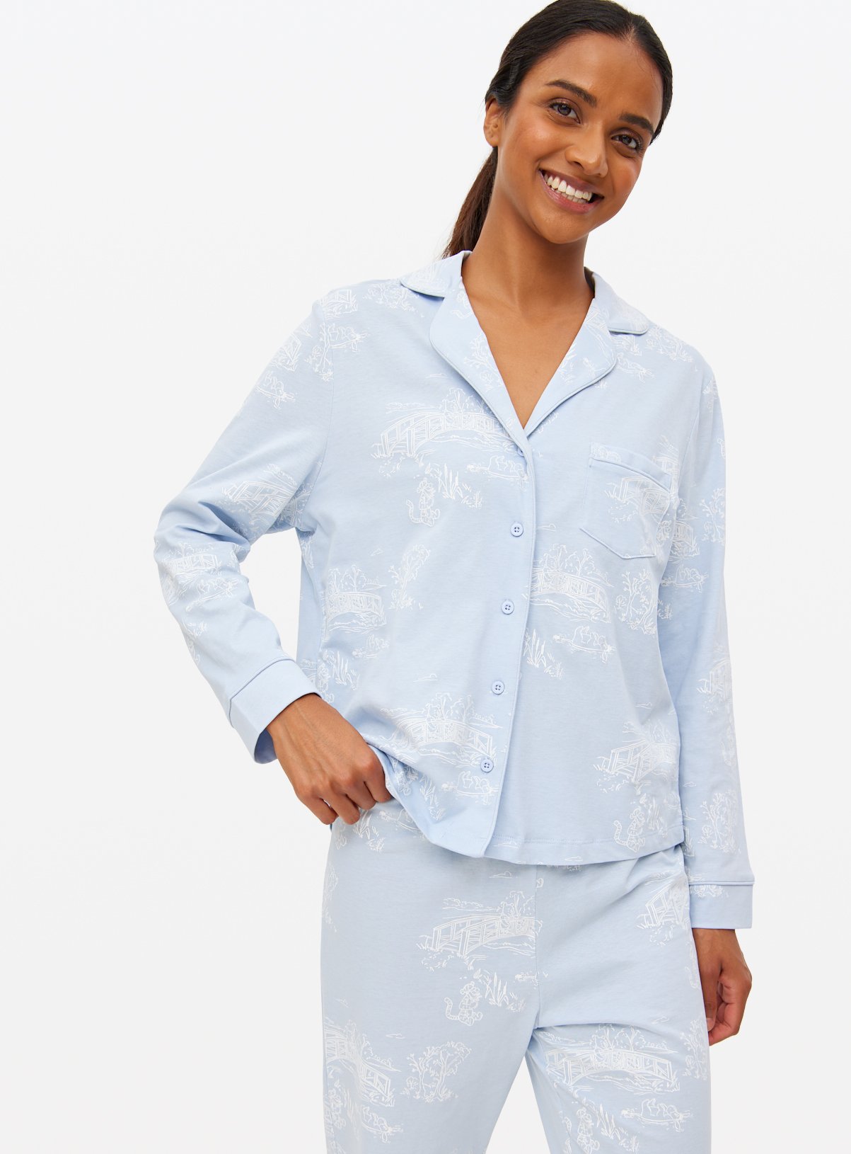 Winnie The Pooh Toile De Jouy Printed Pyjamas 