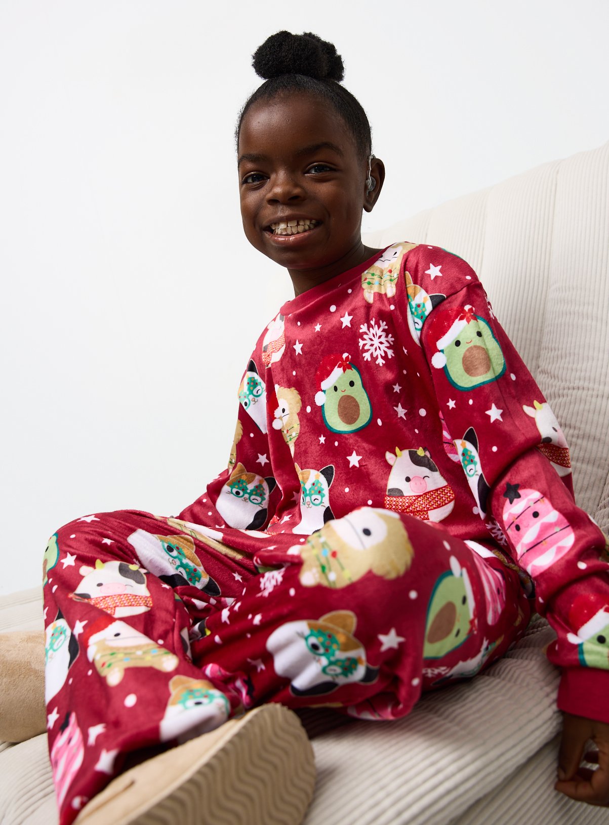 Squishmallows Christmas Printed Slinky Fleece Pyjamas 