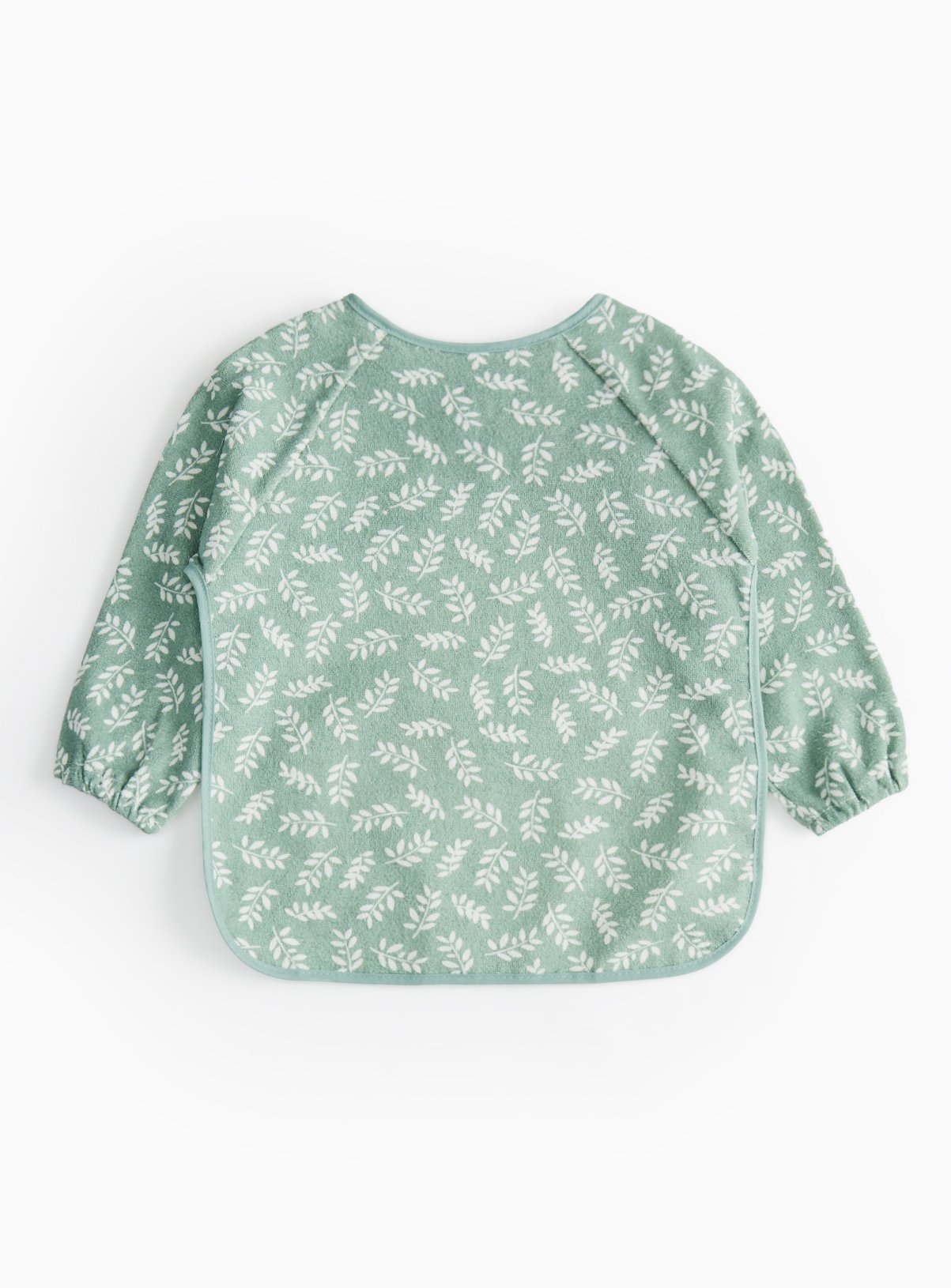 Green Leaf Printed Towelling Bib One Size