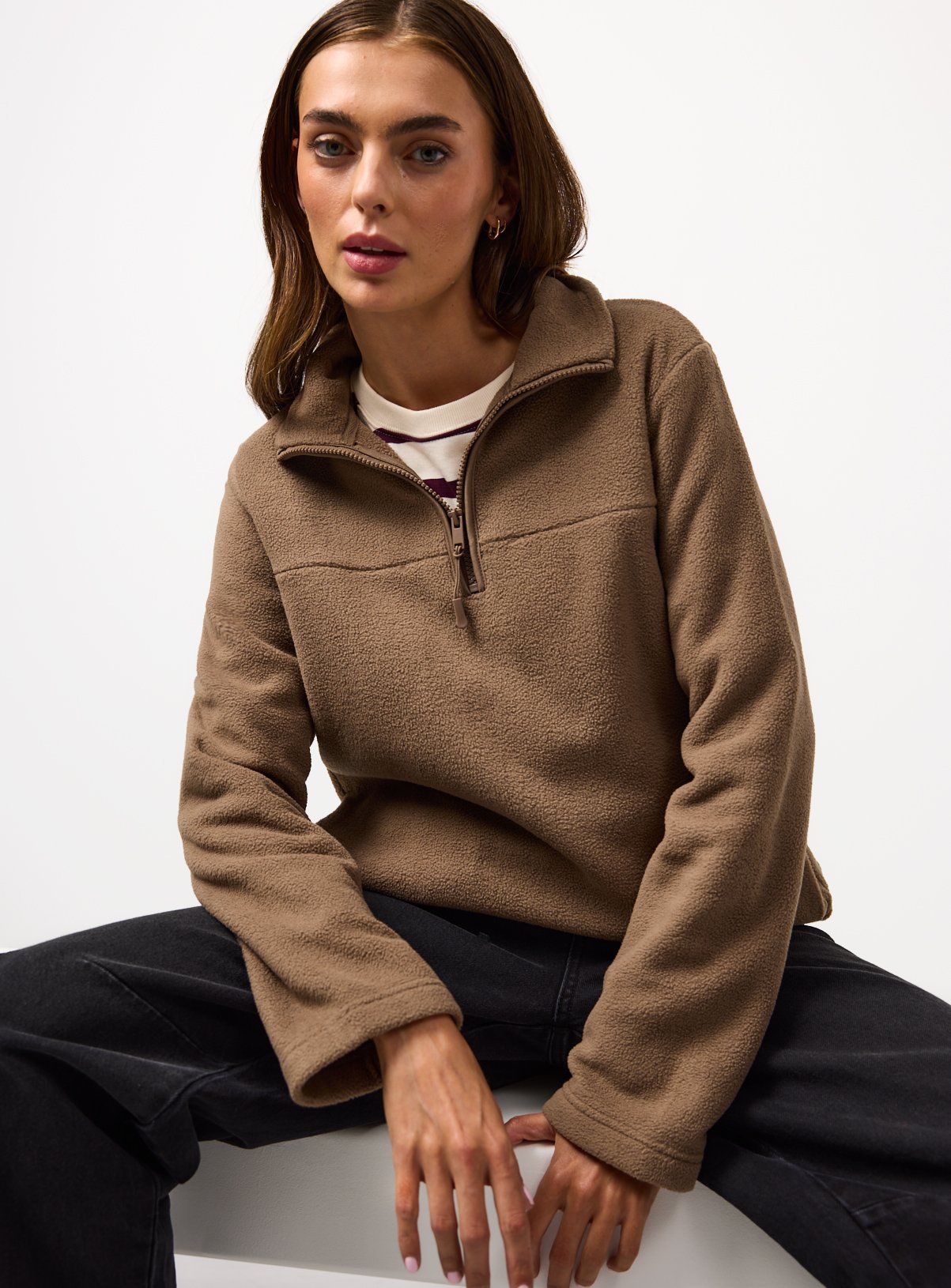 Dark Green Quarter Zip Fleece  XL