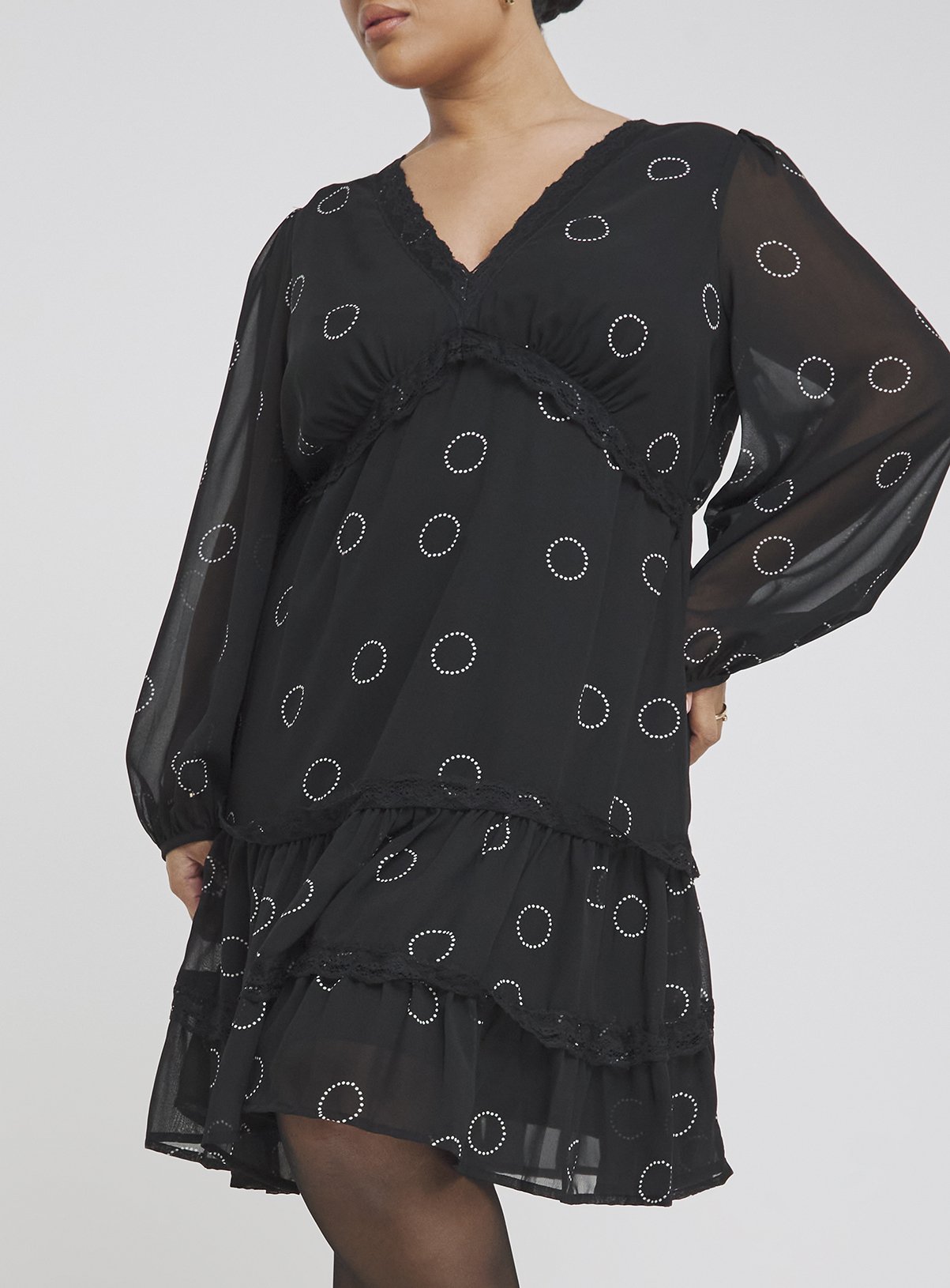 SIMPLY BE Tiered Georgette Dress 