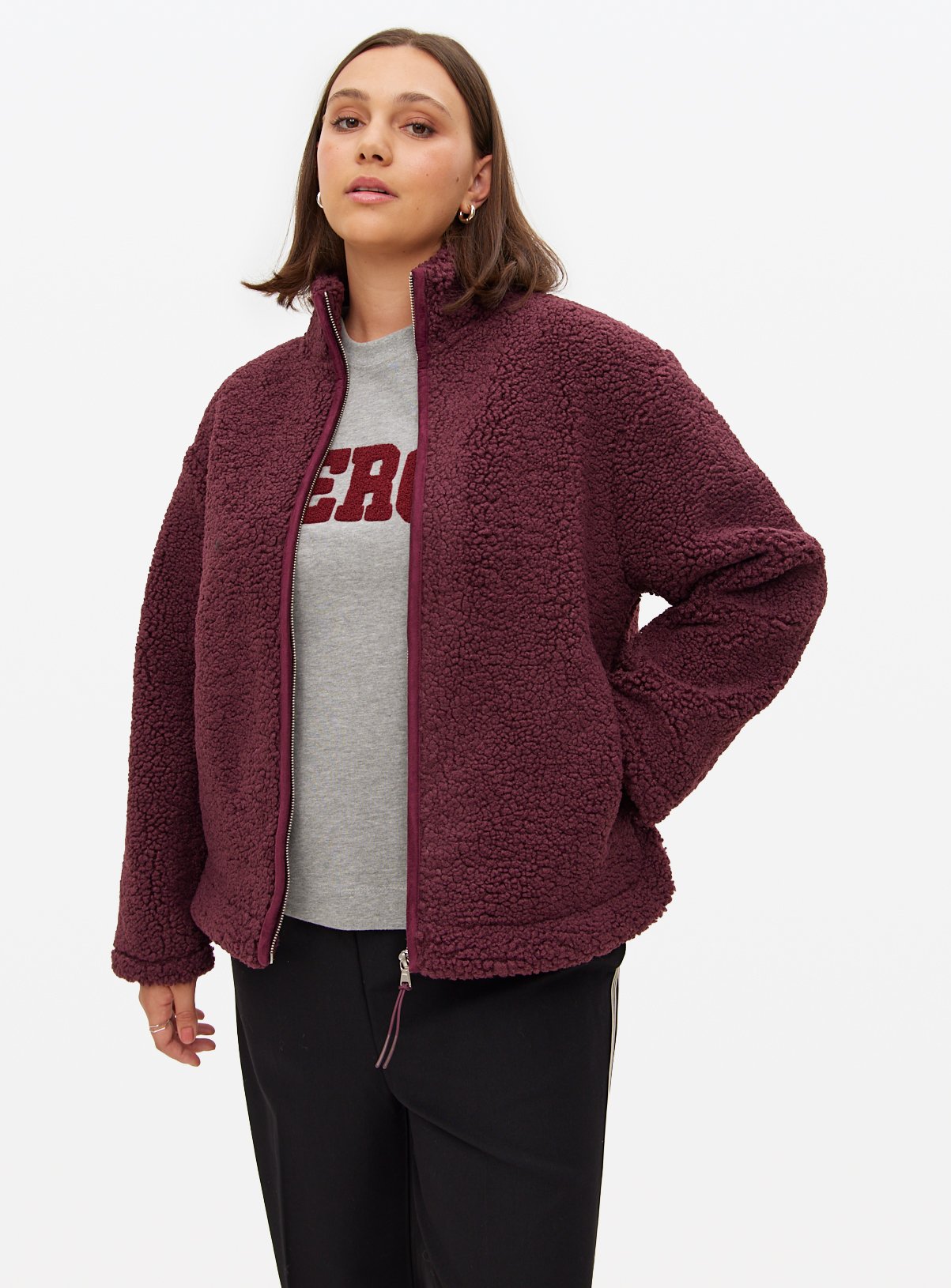 Zip Through Borg Fleece  