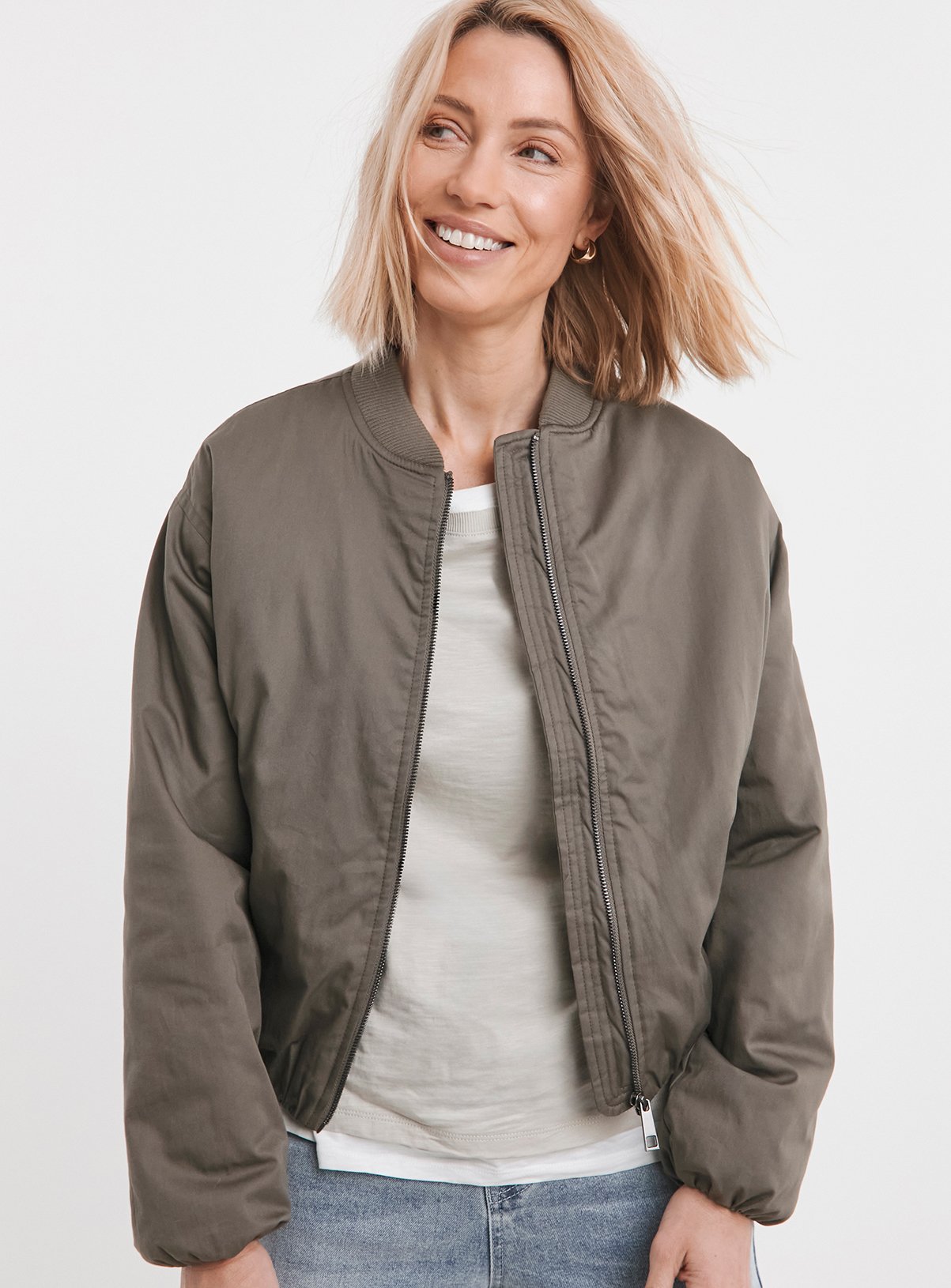JD WILLIAMS Bubble Hem Bomber Jacket