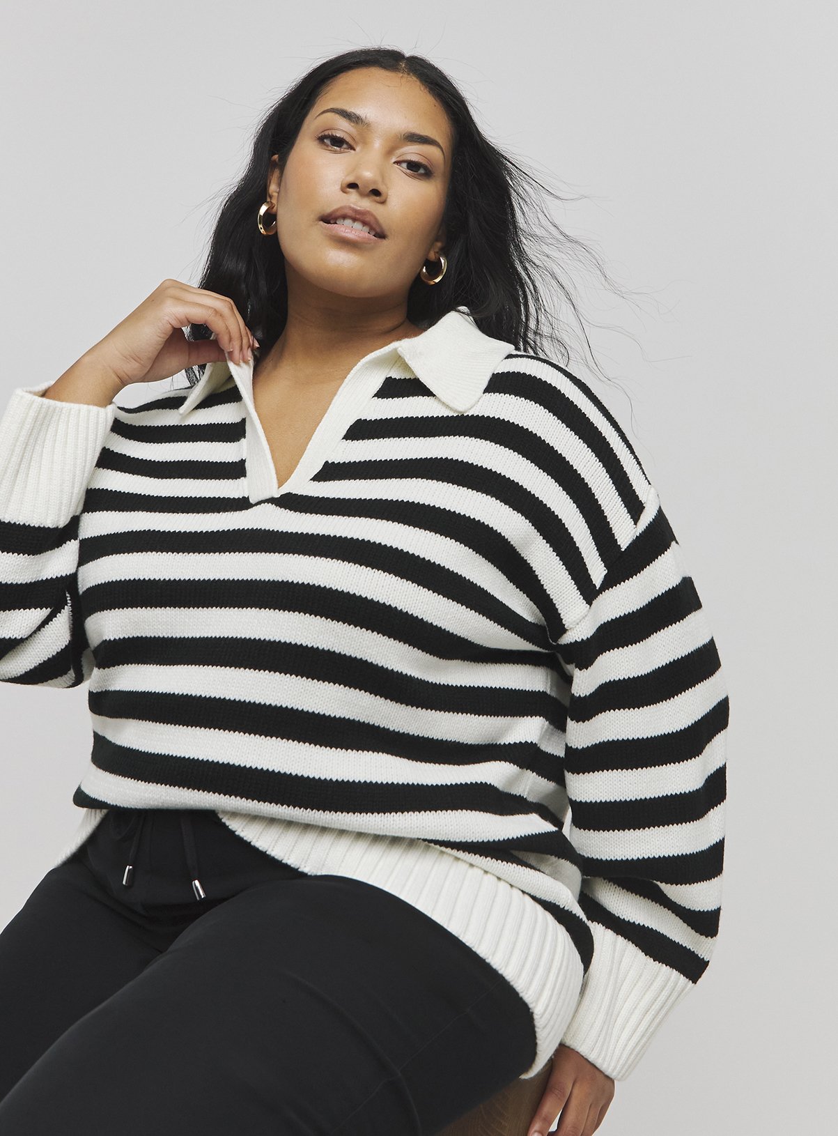 SIMPLY BE Stripe Jumper 