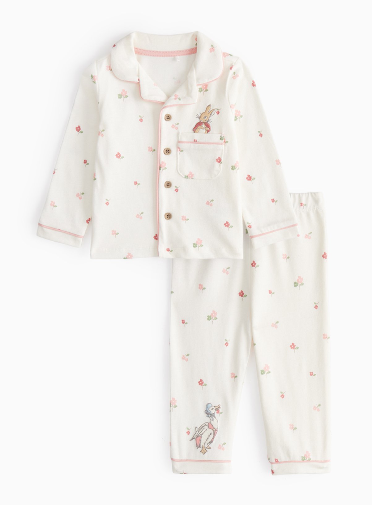 Peter Rabbit Cream Flower Printed Pyjamas 
