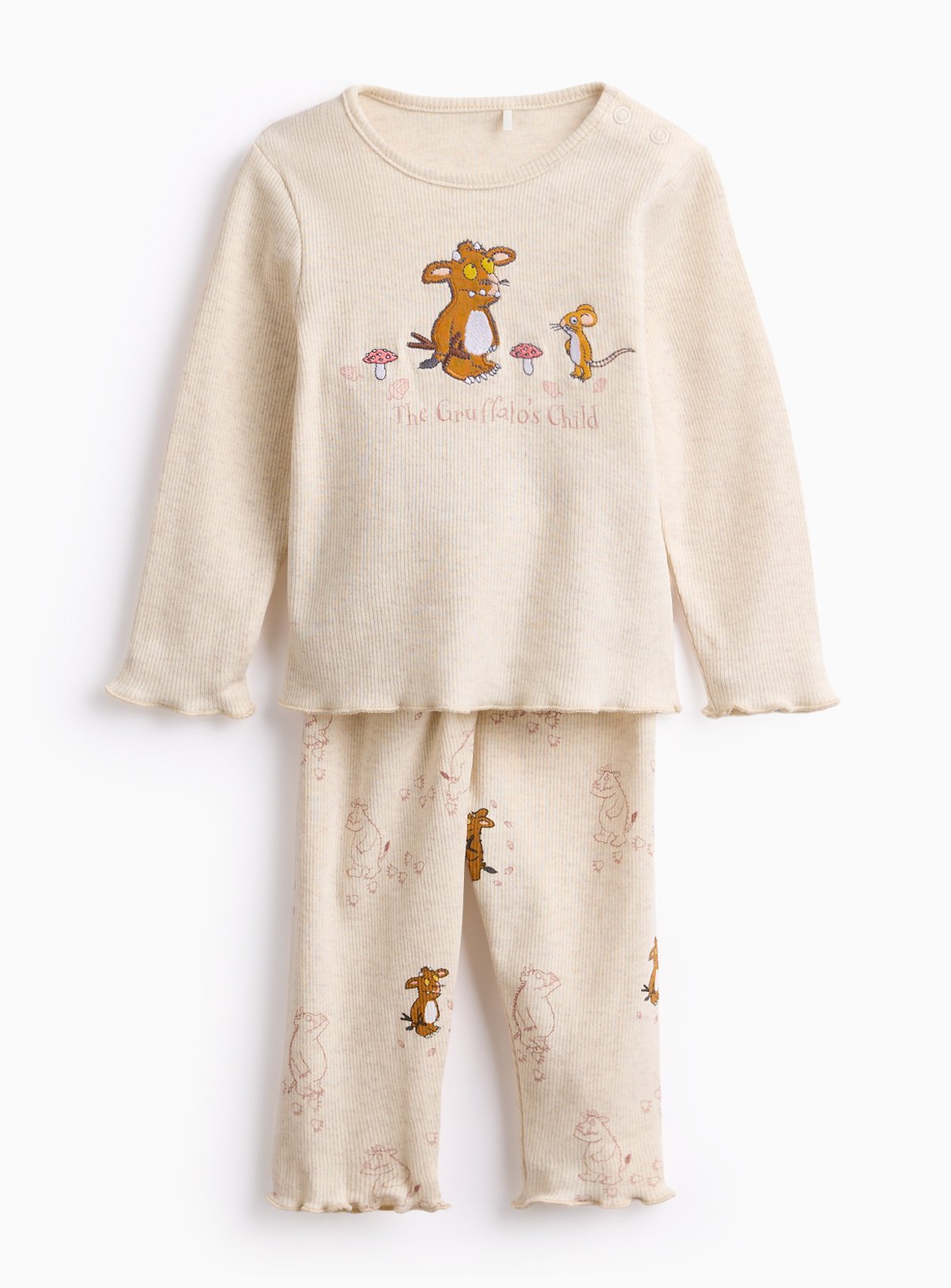 Gruffalo Cream Character Print Pyjama Set 2-3 years