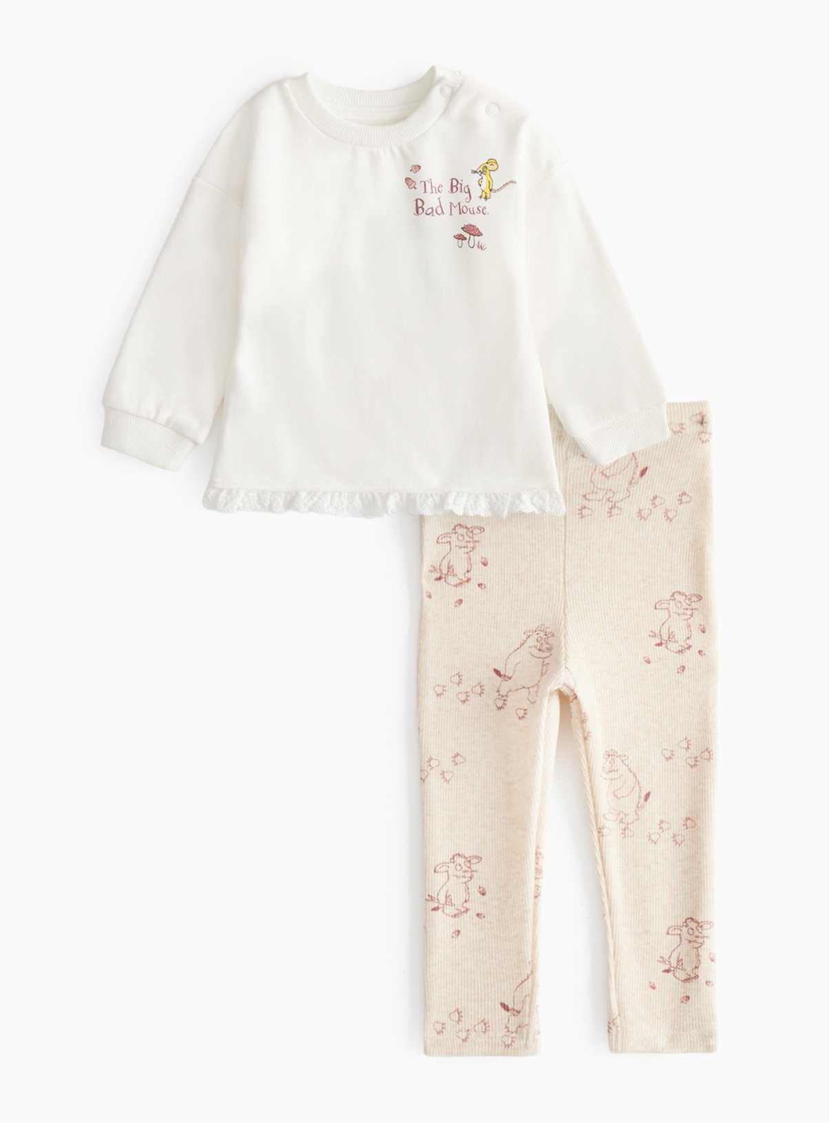 Gruffalo Printed Cream Frill Top & Ribbed Leggings  18-24 months