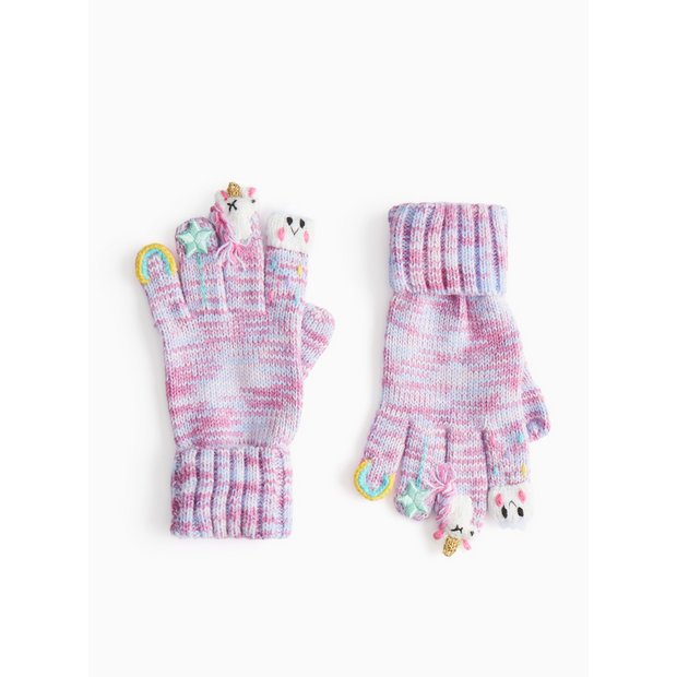 【新品】Cash Baby Open Finger Glove / Purple Buy Purple Unicorn Knitted Finger Puppet Gloves 2-3 years