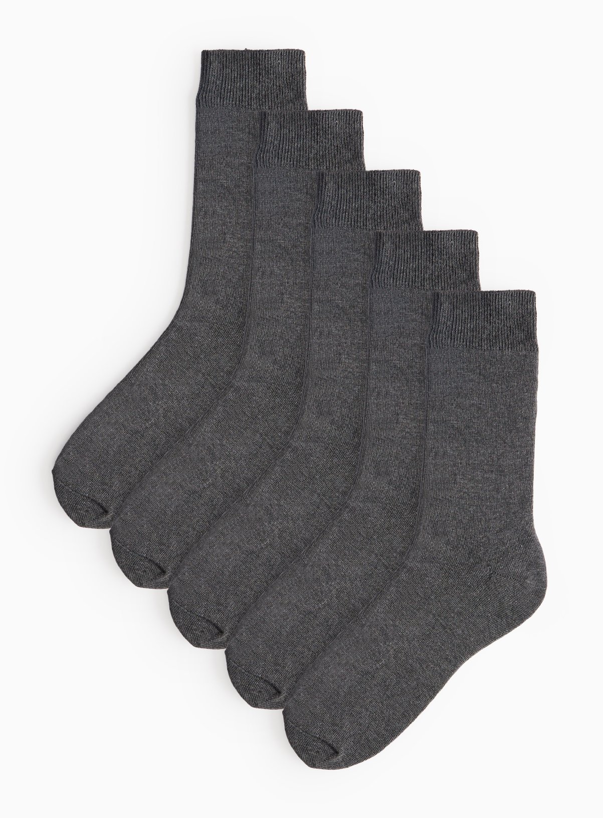 Charcoal Grey Ankle Socks 5 Pack 