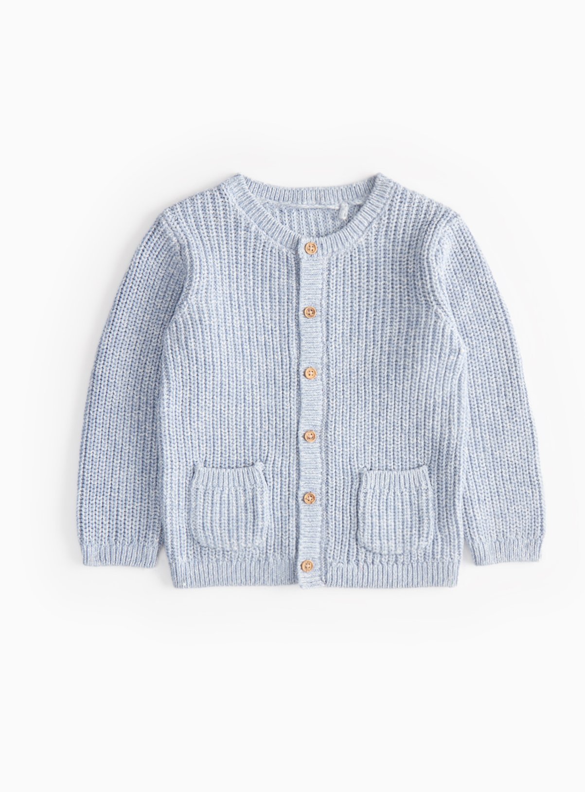 Blue Pocket Knitted Cardigan Up to 3 mths
