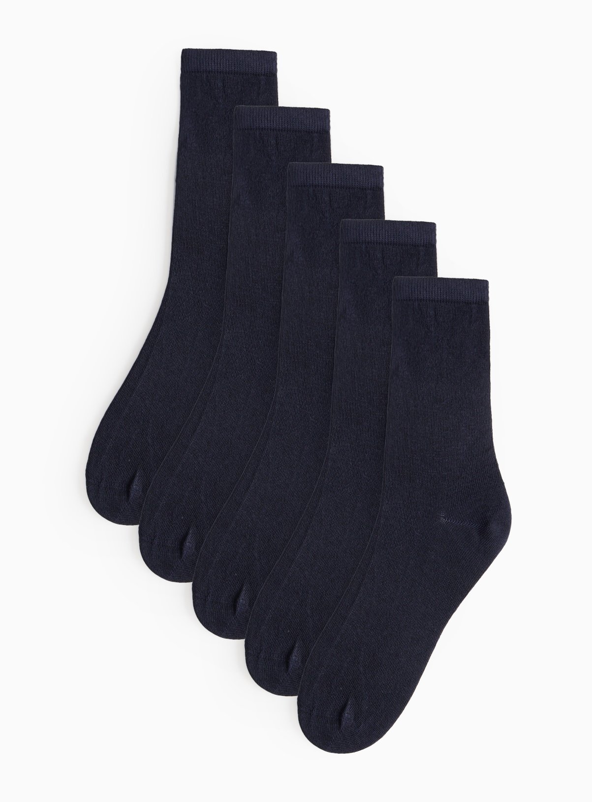 Navy Modal Blend Ankle Socks 5 Pack 4-8