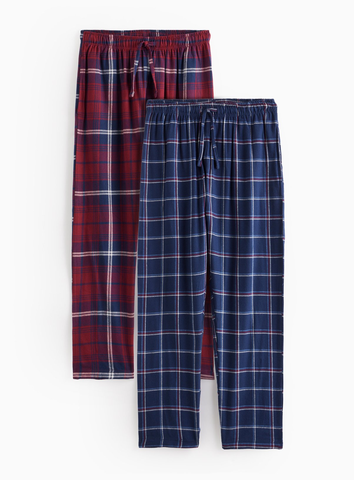 Red Check Brushed Pyjama Bottoms 2 Pack