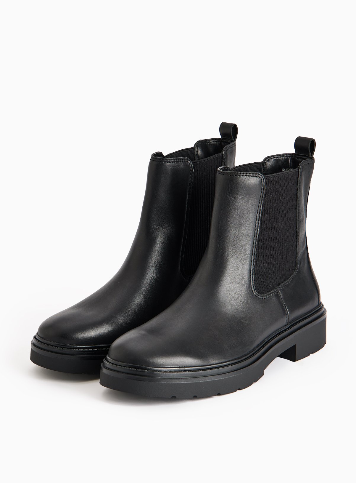 Black Leather Chelsea Boots 
