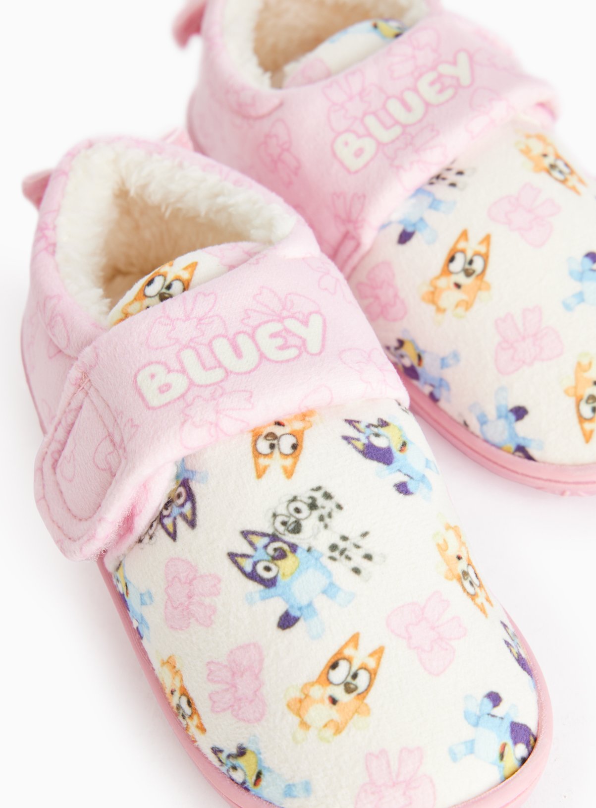 Bluey Character Print Pink Cupsole Slippers