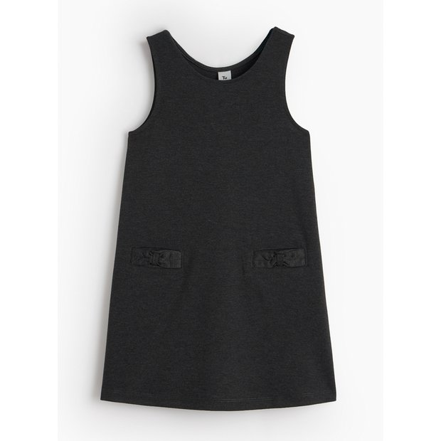 jersey pinafore dress Buy Grey with Bow Pocket Detail 3 years | School dresses and ginghams tennis set