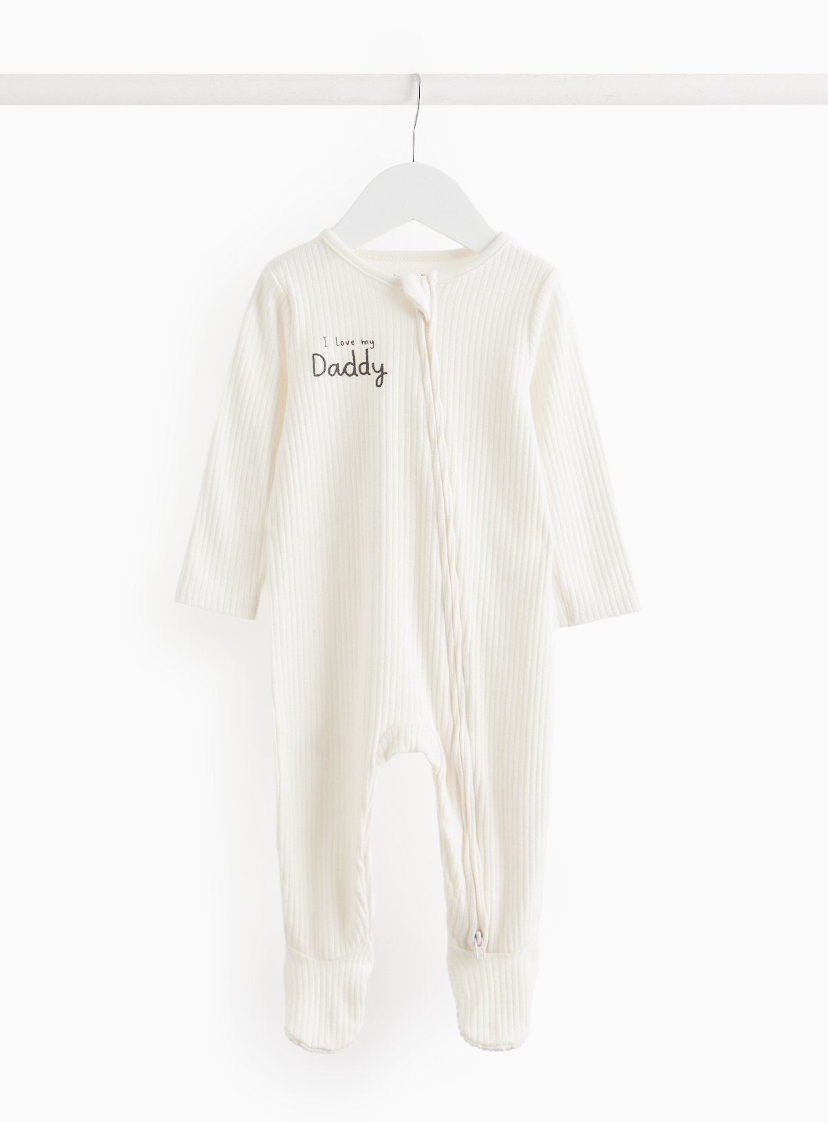 Love My Daddy Slogan Zip Sleepsuit  