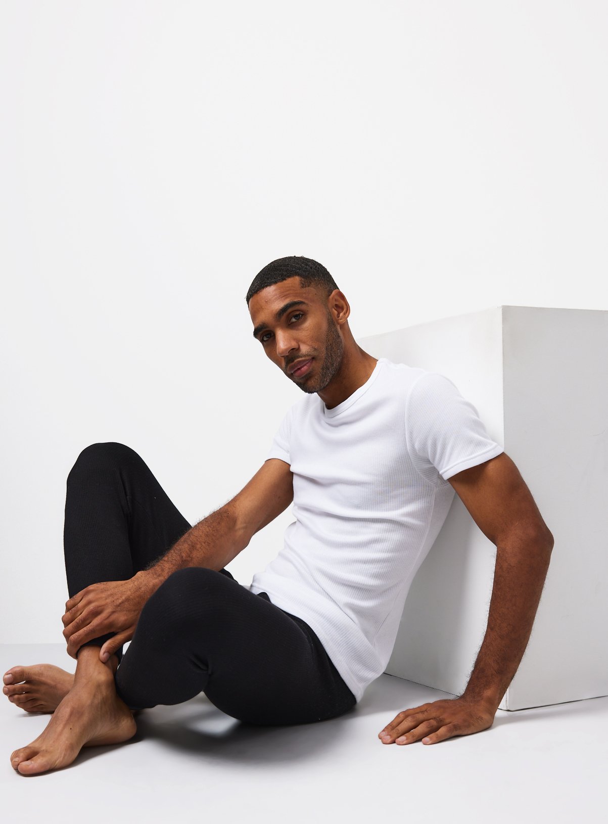 White Maximum Warmth Thermal Ribbed T-Shirt XXXL