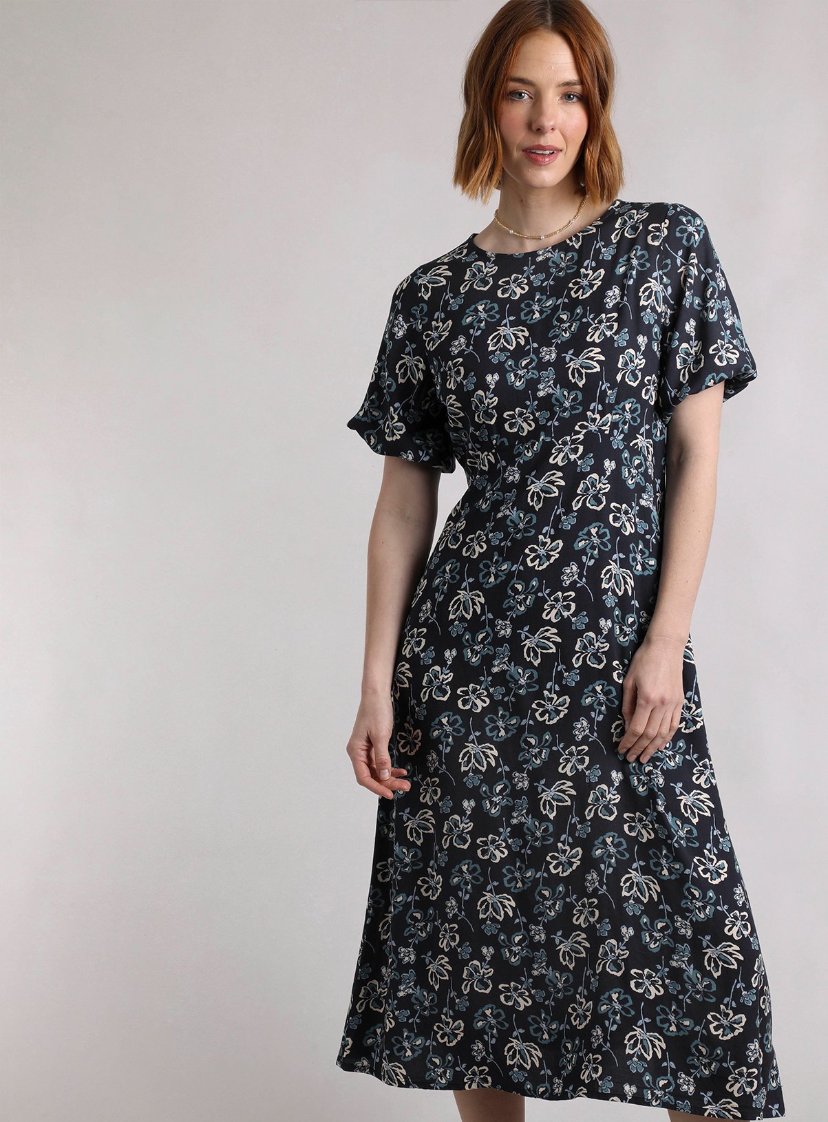 WEIRD FISH Everly Printed Tea Dress 