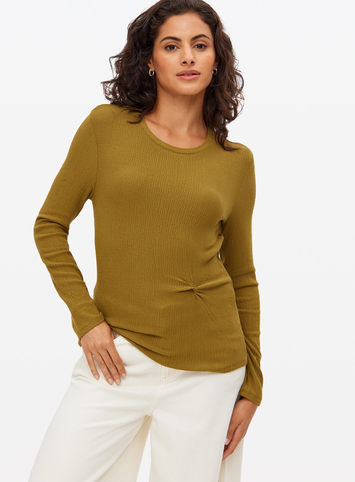 Twist Detail Textured Top 