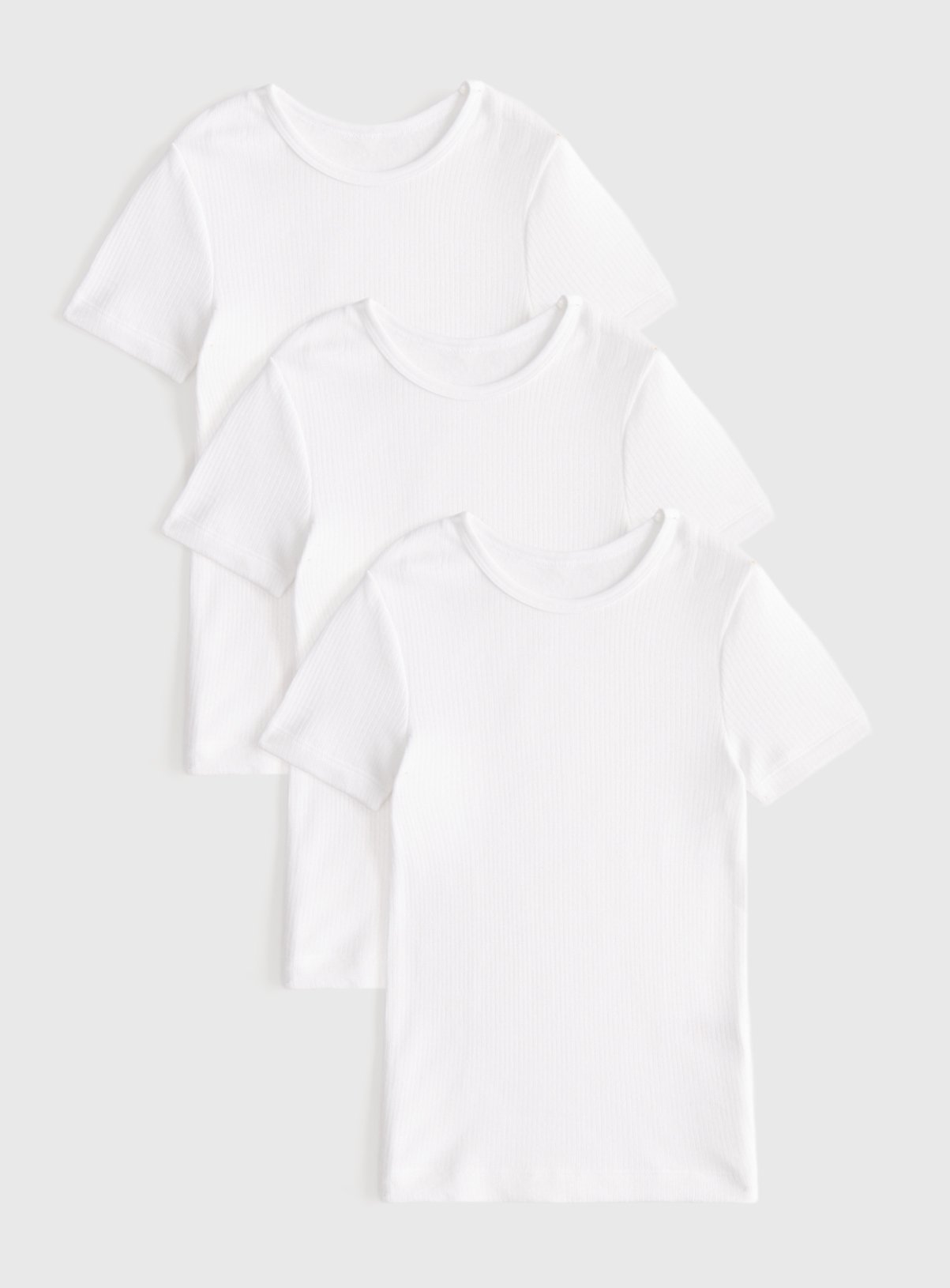 White Thermal Short Sleeve T-Shirts 3 Pack