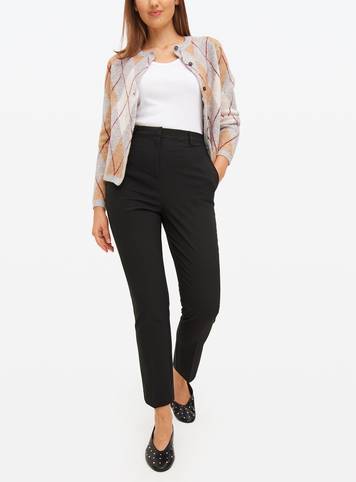 Black Tapered Slim Fit Trousers 10S