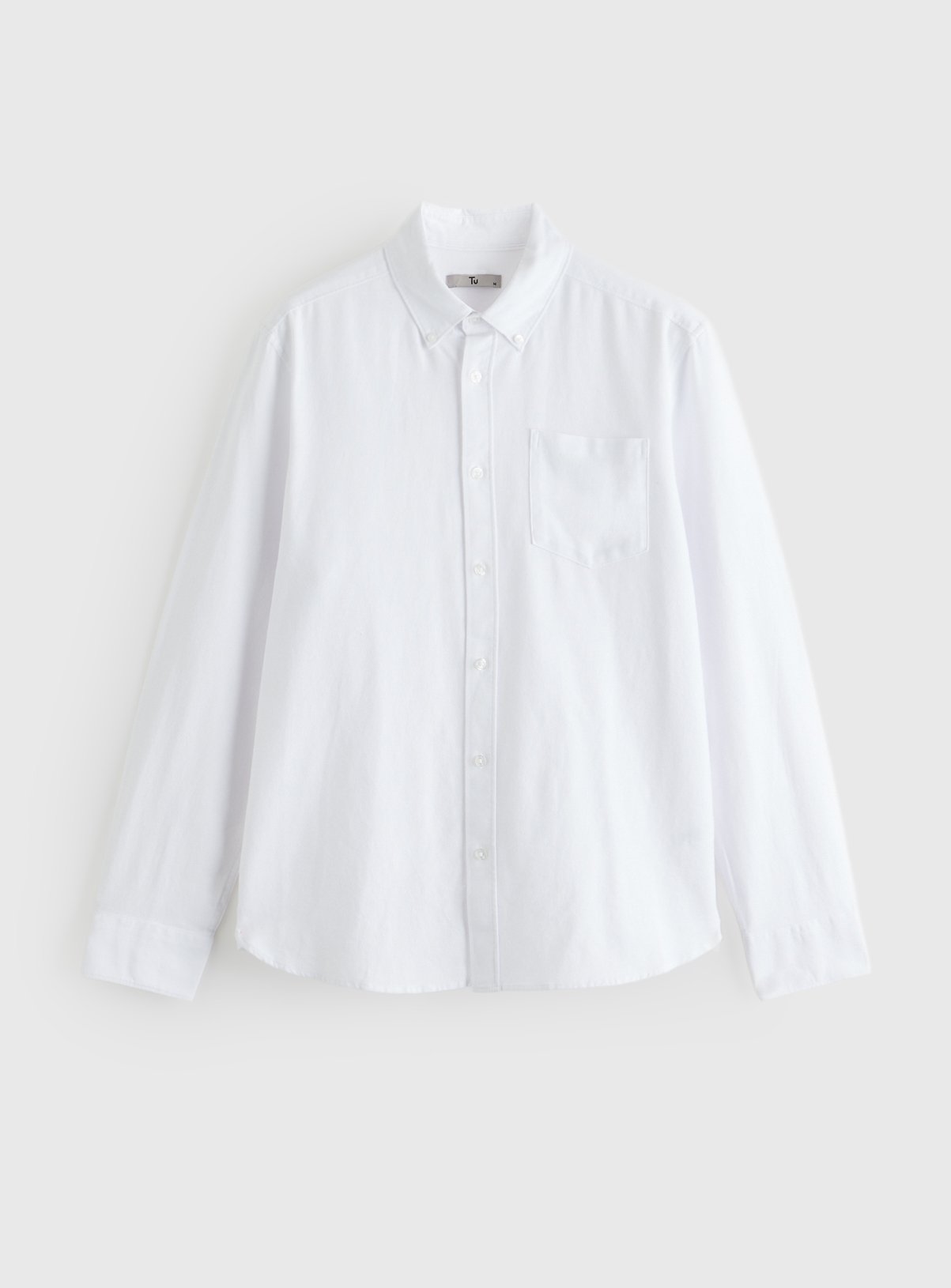 White Slim Fit Oxford Shirt L
