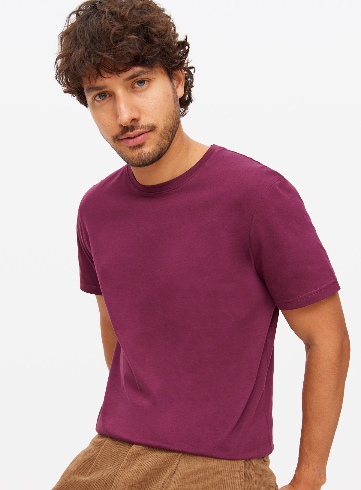 The Pure Cotton Tee - Dark Red M
