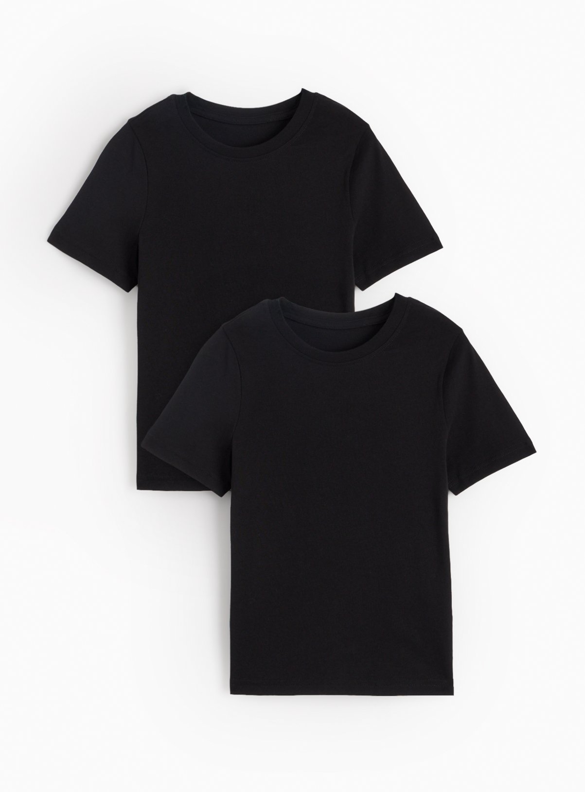 2 Pack Black Sports Crew Neck T-Shirts 9 years