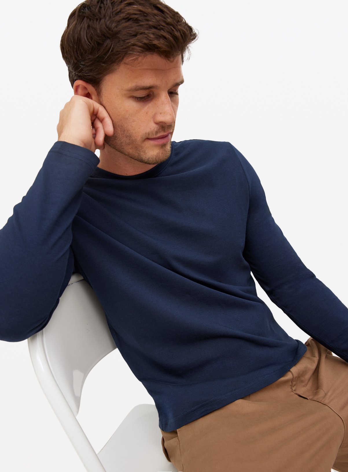 Navy Long Sleeve T-Shirt XXXXL