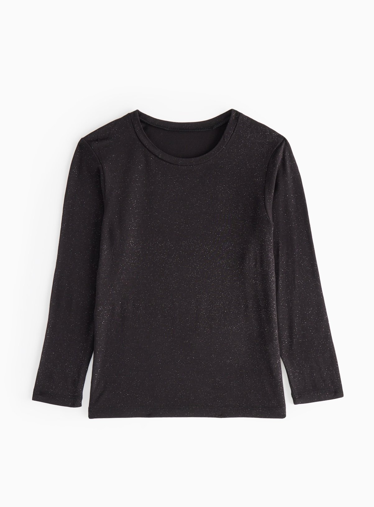 Black Glitter Medium Warmth Thermal Top  3-4 years
