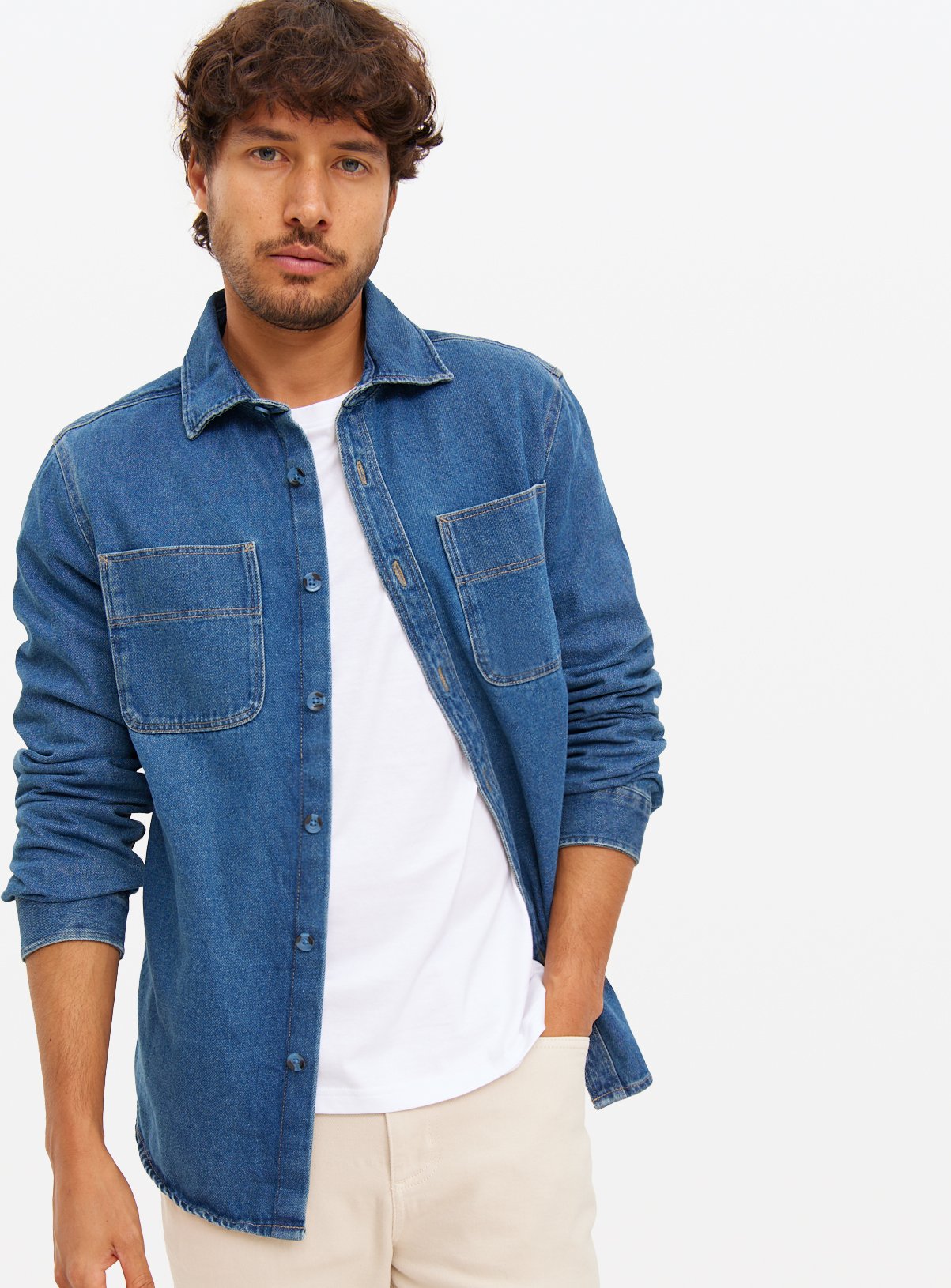 Blue Denim Overshirt 