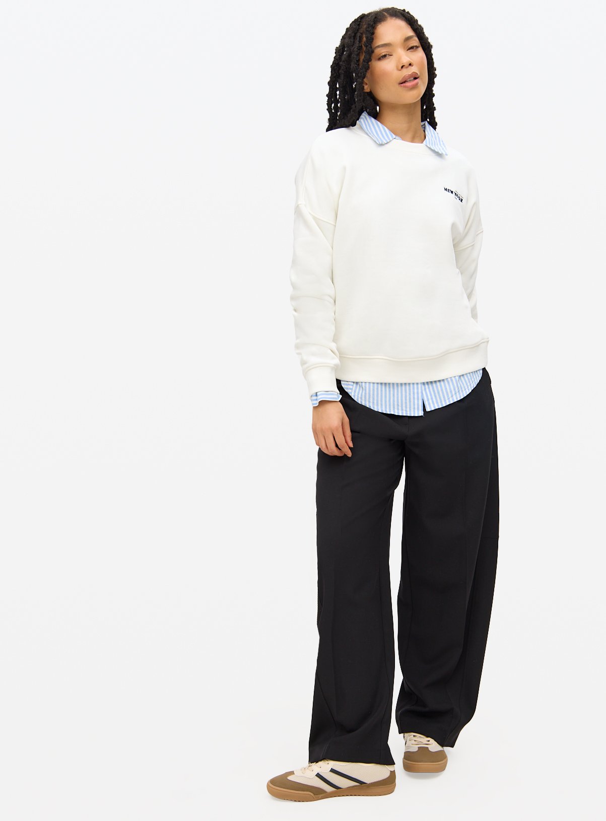 Balloon Leg Tailored Trousers