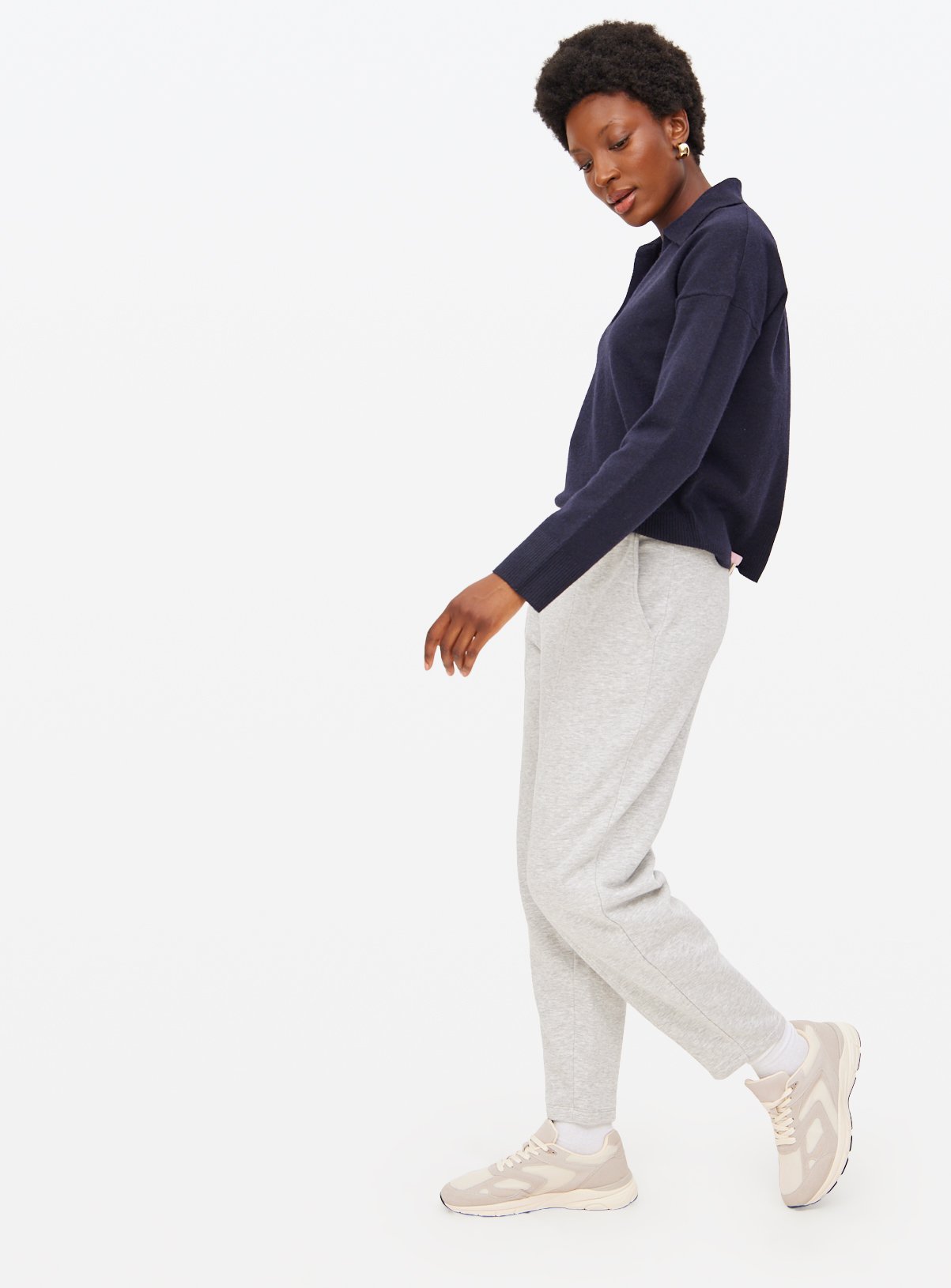 Grey Marl Co-ord Barrel Leg Joggers XXL