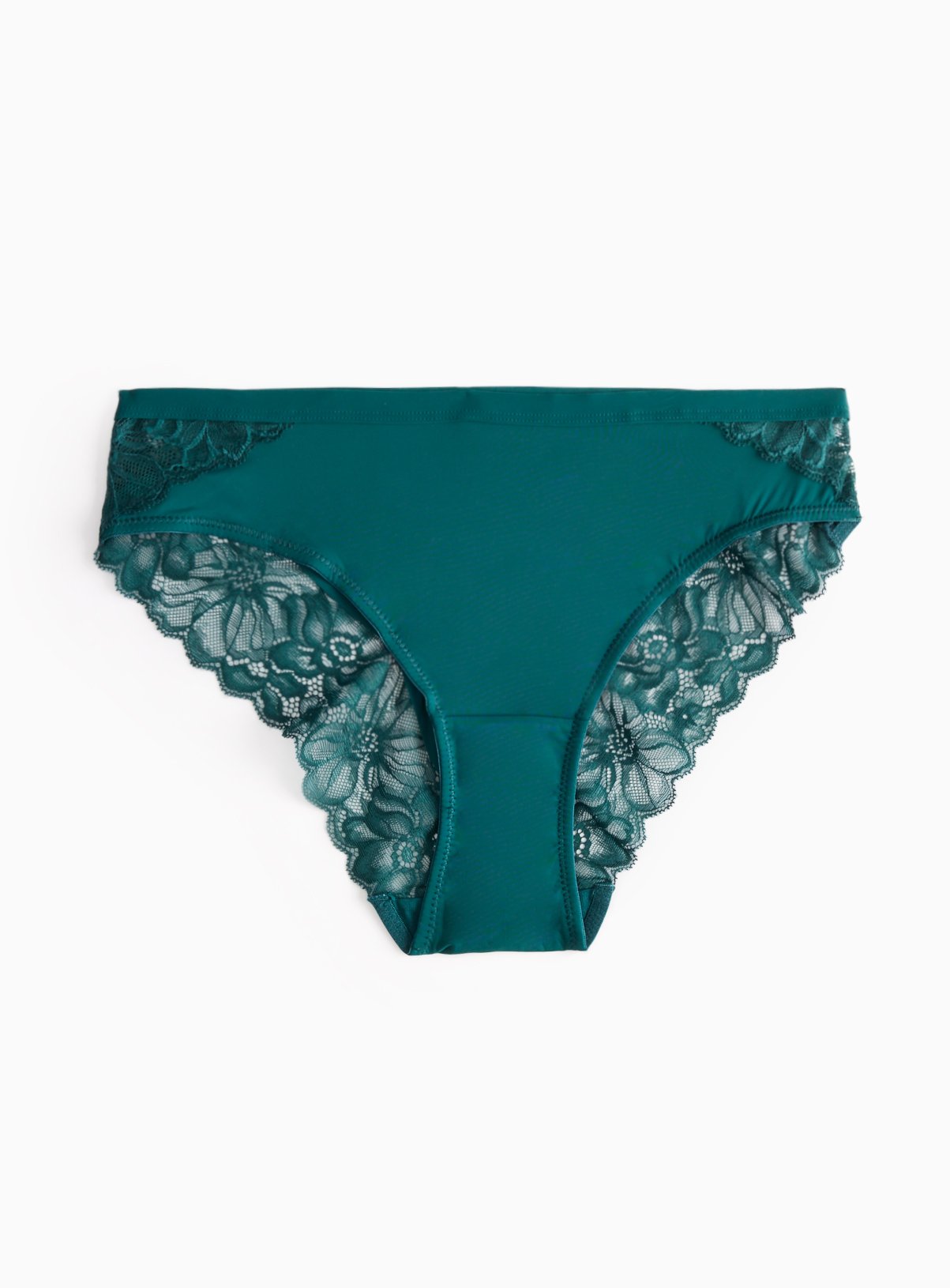 Emerald Floral Lace Brazilian Knickers 