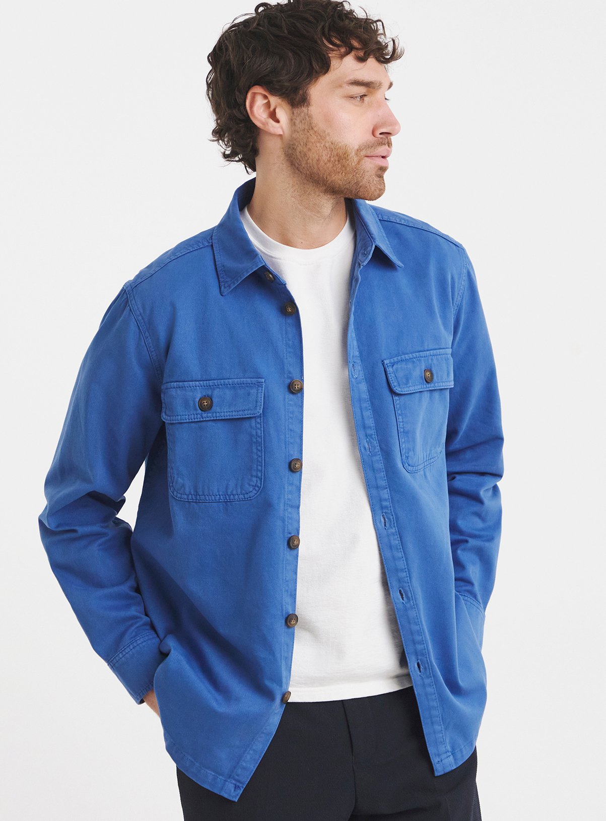 JACAMO Plain Twill Overshirt 