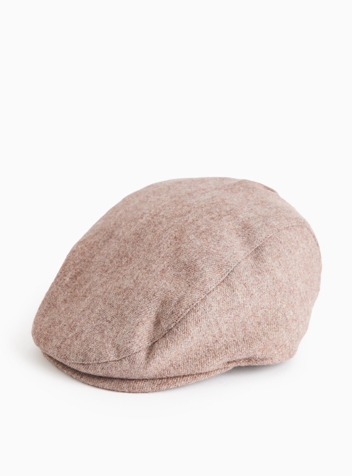 Brown Textured Flat Cap