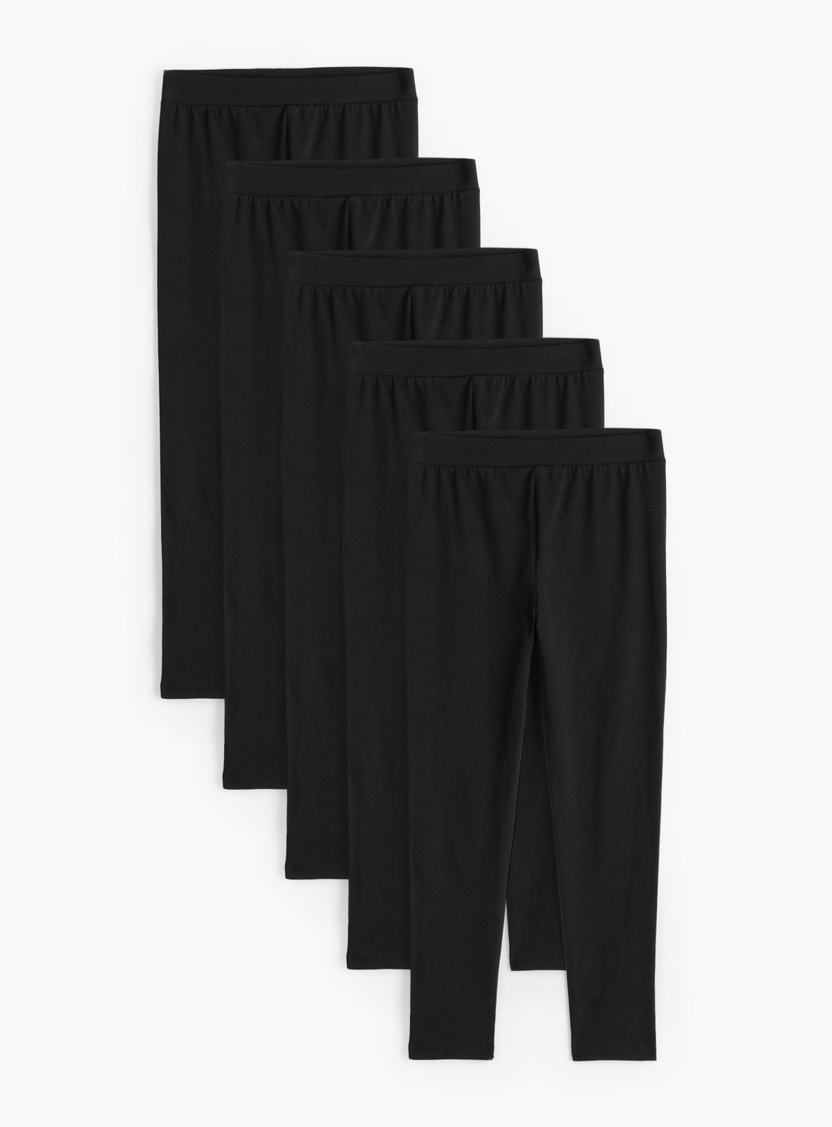 5 Pack Black Leggings 