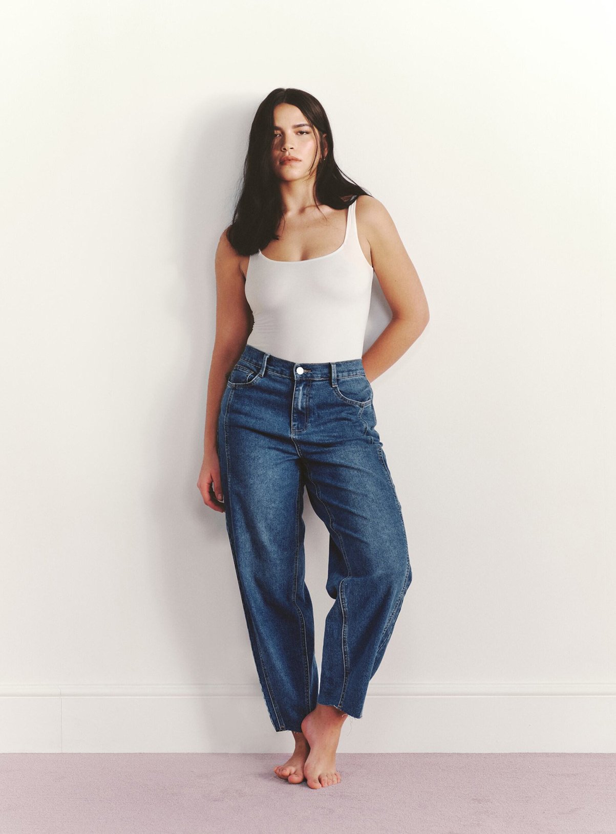 SIMPLY BE Seamed Barrel Leg Jean 