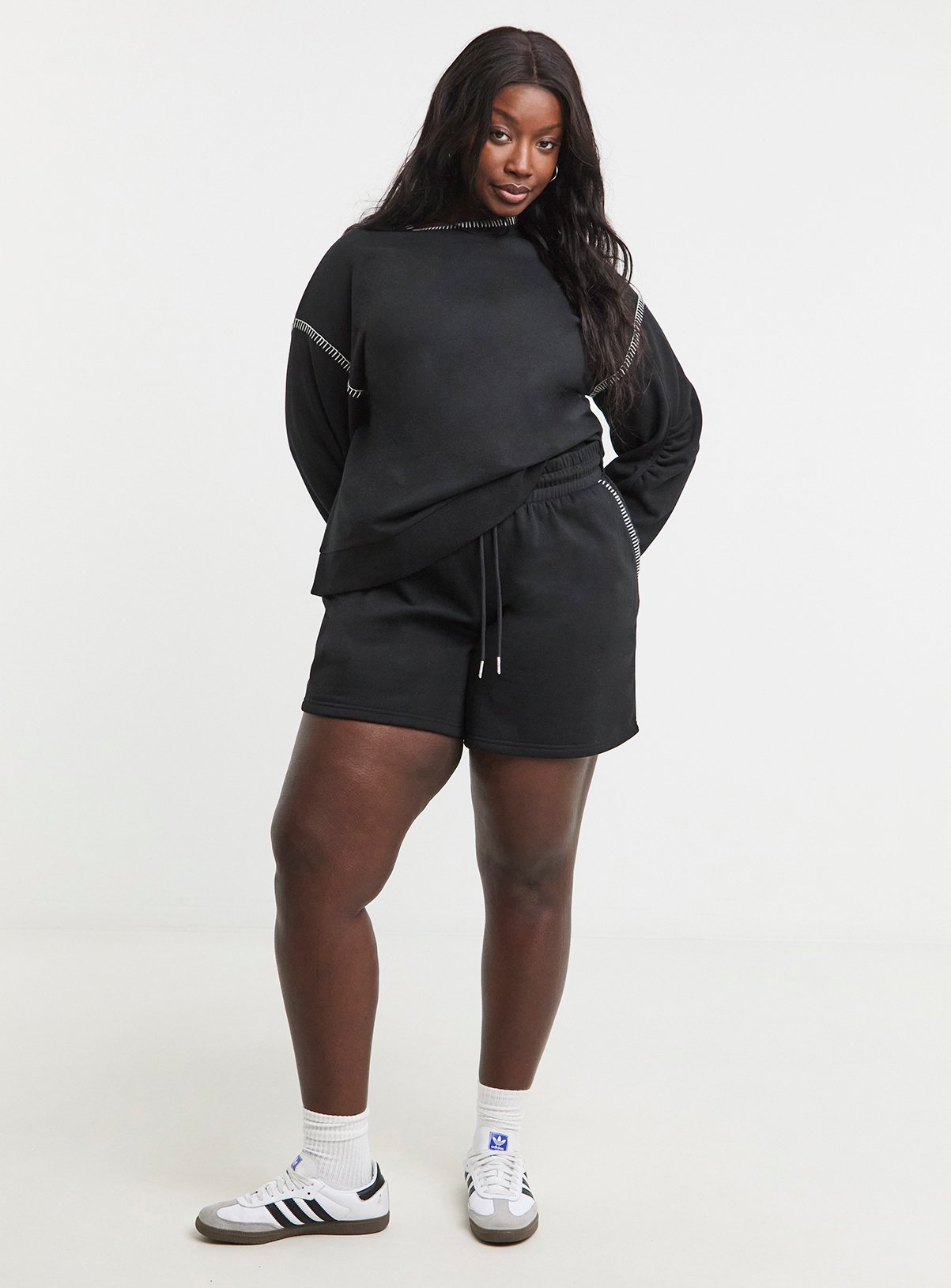 SIMPLY BE Whipstitch Co-ord Jogger Short 