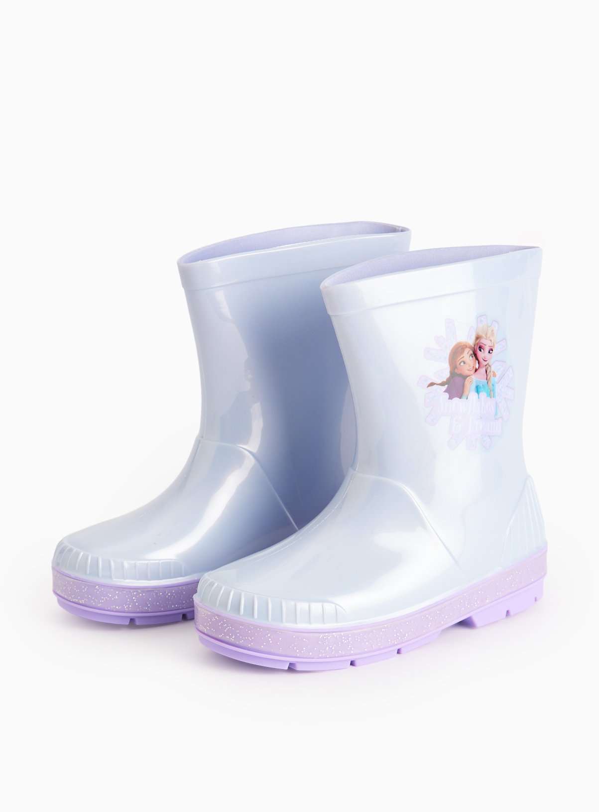 Disney Frozen Lilac Iridescent Rubber Wellies 