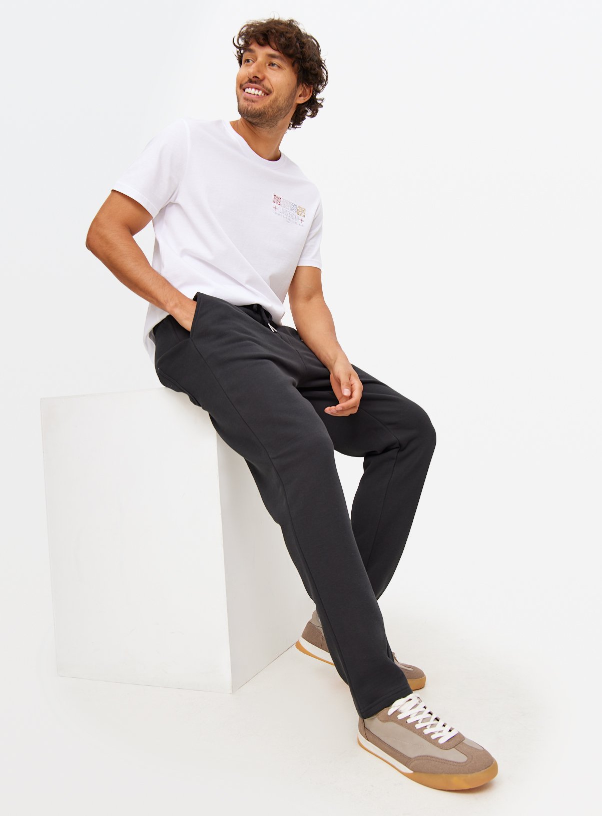 Black Straight Leg Joggers XXL