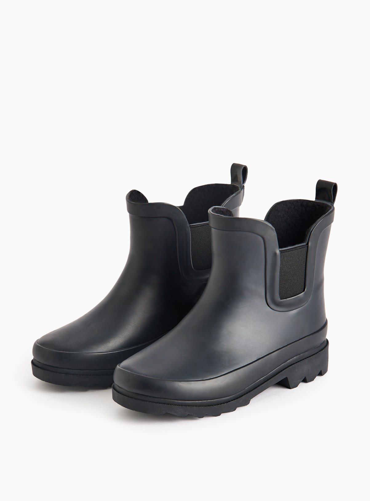 Black Fleece Lined Wellies 