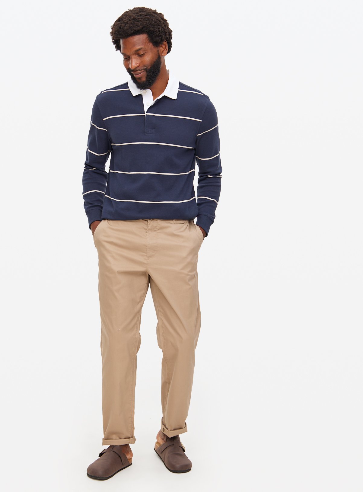 Straight Leg Chino Trousers  