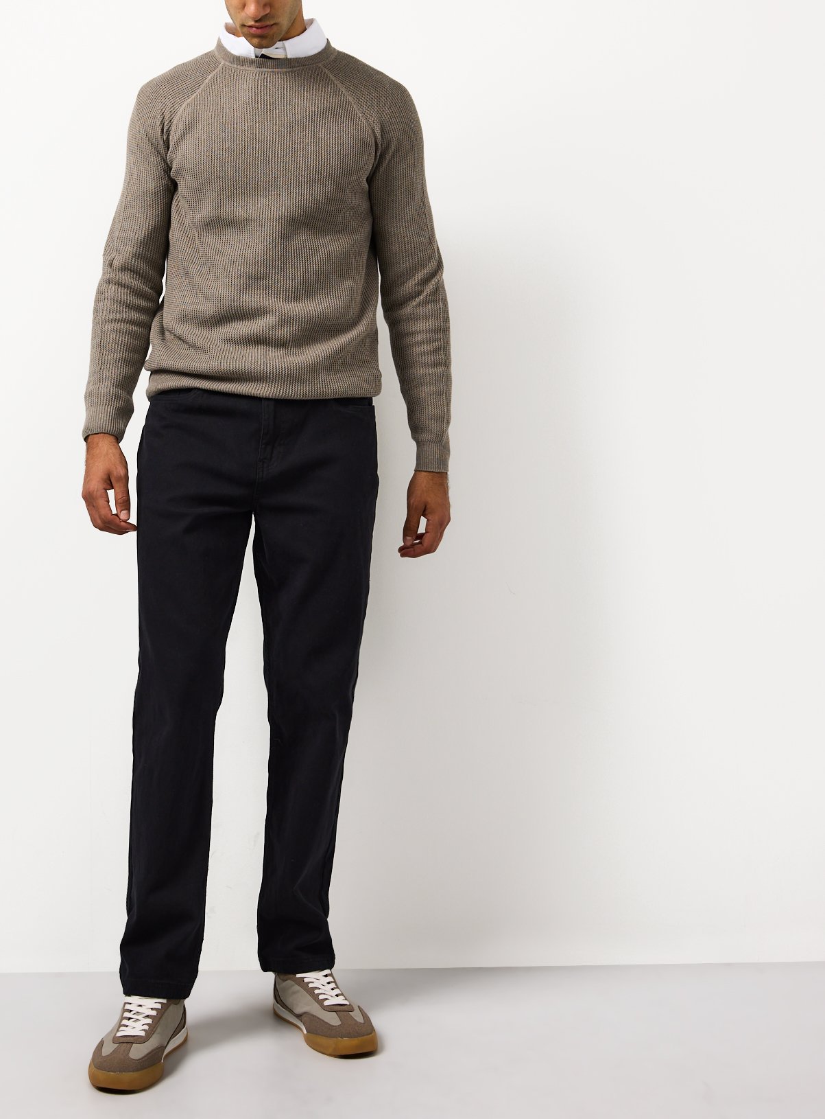  Straight Leg 5 Pocket Textured Trousers  