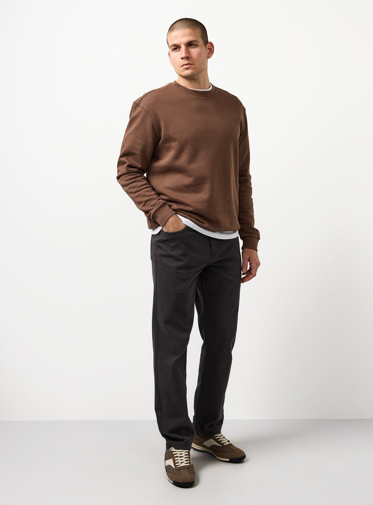 Straight Leg 5 Pocket Textured Trousers  